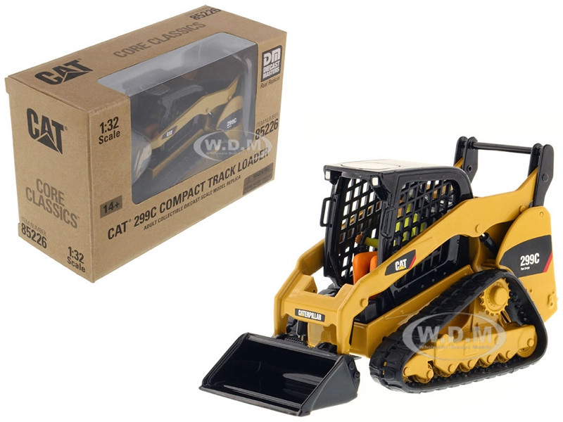 CAT Caterpillar 299C Compact Track Loader with Work Tools and Operator "Core Classics" Series 1/32 Diecast Model by Diecast Masters diecast model