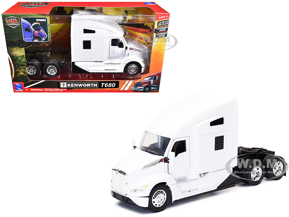 Kenworth T680 Truck Tractor White "Long Haul Truckers" Series 1/32 Diecast Model by New Ray diecast model