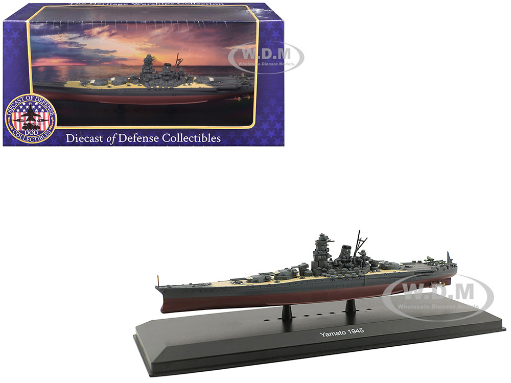 Yamato Battleship "Imperial Japanese Navy" (1945) 1/1100 Diecast Model by Diecast of Defense diecast model