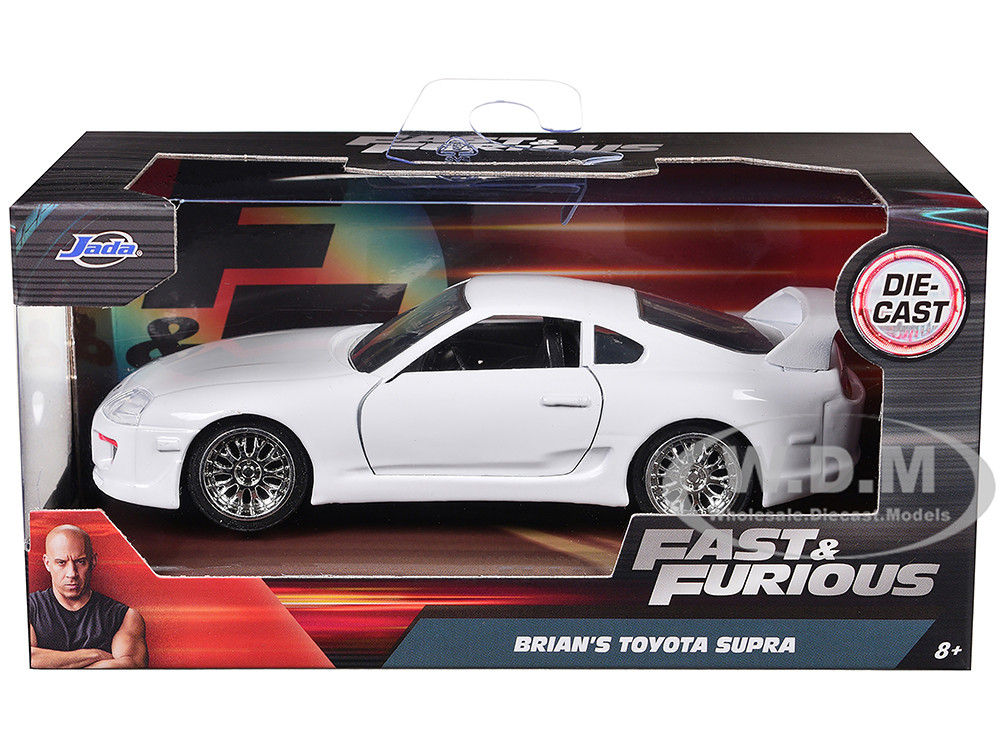 Brian's Toyota Supra White "Fast & Furious 7" (2015) Movie 1/32 Diecast Model Car by Jada diecast model