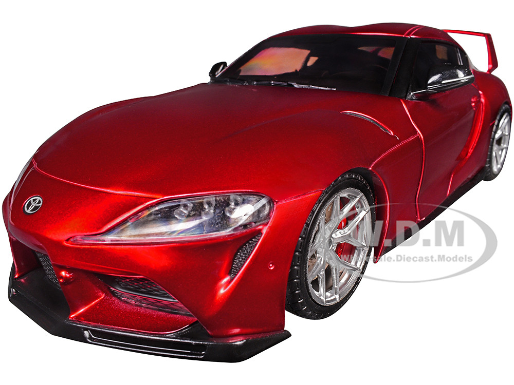 Toyota GR Supra Red Metallic "Pink Slips" Series 1/18 Diecast Model Car by Jada diecast model