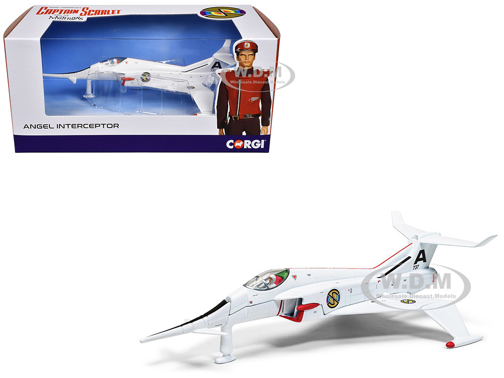 Angel Interceptor Aircraft "World Army Air Force" White "Captain Scarlet and the Mysterons" (1967-1968) TV Series Diecast Model by Corgi diecast model