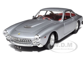 Ferrari 250 GT Berlinetta Lusso RHD (Right Hand Drive) (Eric Clapton's Car) Silver with Red Interior "Elite Edition" Series 1/18 Diecast Model Car by Hot Wheels diecast model