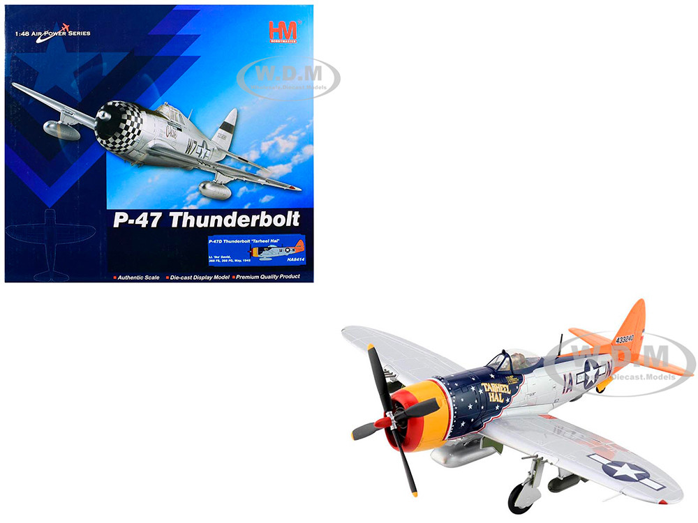 Republic P-47D Thunderbolt Aircraft "Tarheel Hal, Lt. 'Ike' David, 66 FS, 358 FG" (1945) United States Army Air Forces "Air Power Series" 1/48 Diecast Model by Hobby Master diecast model