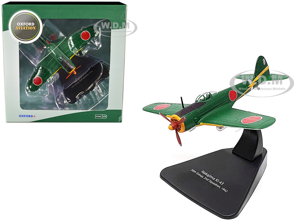 Nakajima Ki-43 Hayabusa Fighter Plane 50th Group, 2nd Squadron, (1942) "Oxford Aviation" Series 1/72 Diecast Model Airplane by Oxford Diecast diecast model