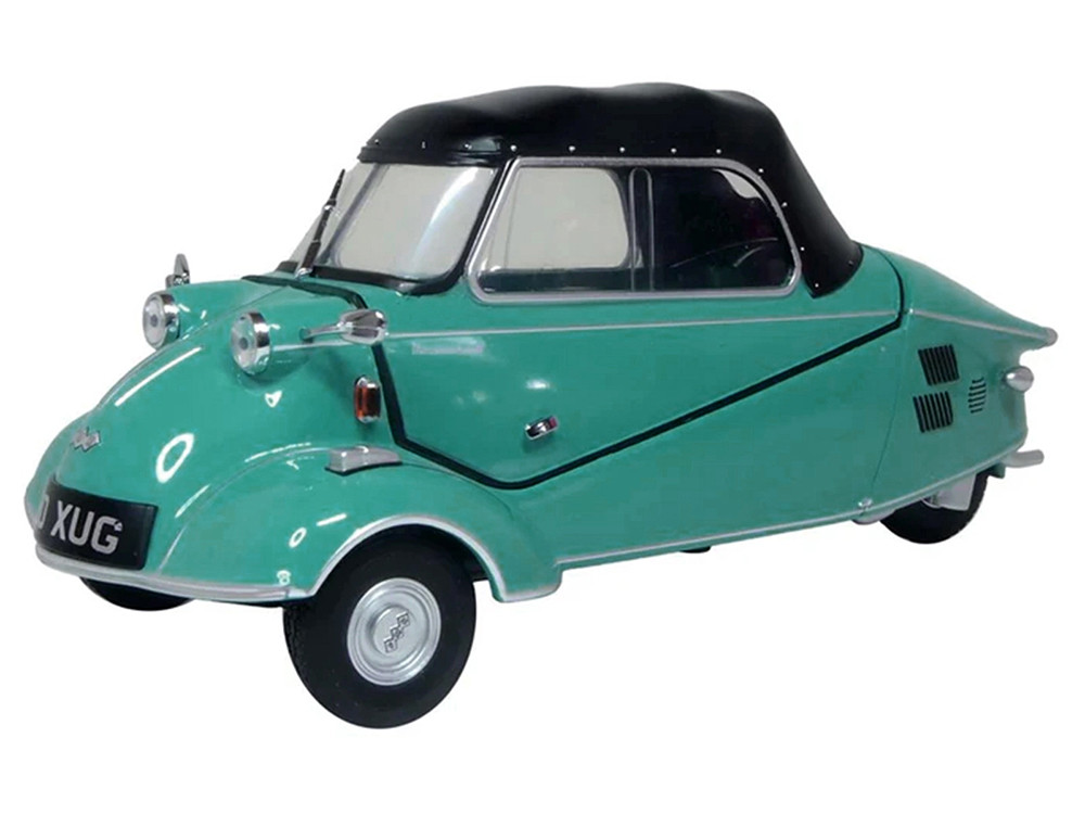 Messerschmitt KR200 Bubble Car Turkish Green with Black Top 1/18 Scale Diecast Model Car by Oxford Diecast diecast model