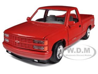 1992 Chevrolet SS 454 Pickup Truck Red 1/24 Diecast Model by Motormax diecast model