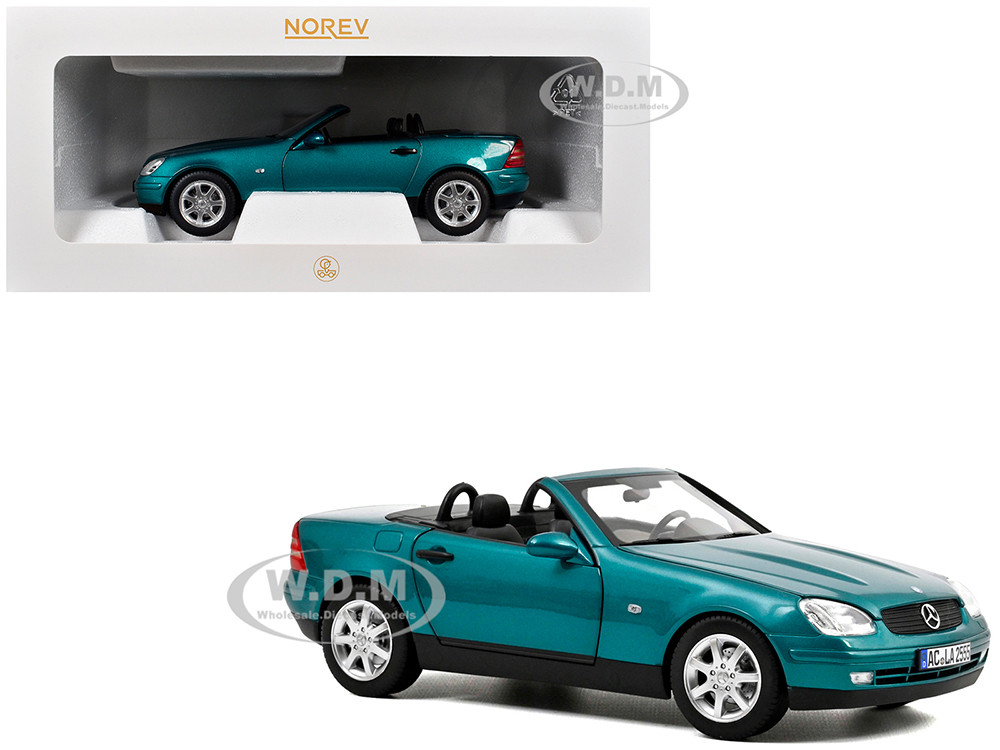 1996 Mercedes-Benz SLK Convertible Vivianit Green Metallic 1/18 Diecast Model Car by Norev diecast model