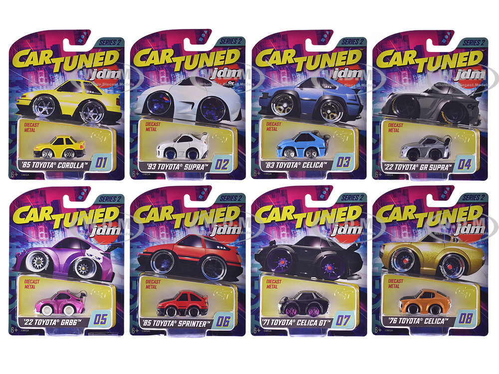 JDM Tuners Series 2 Set of 8 Pieces Diecast Model Cars by CarTuned diecast model