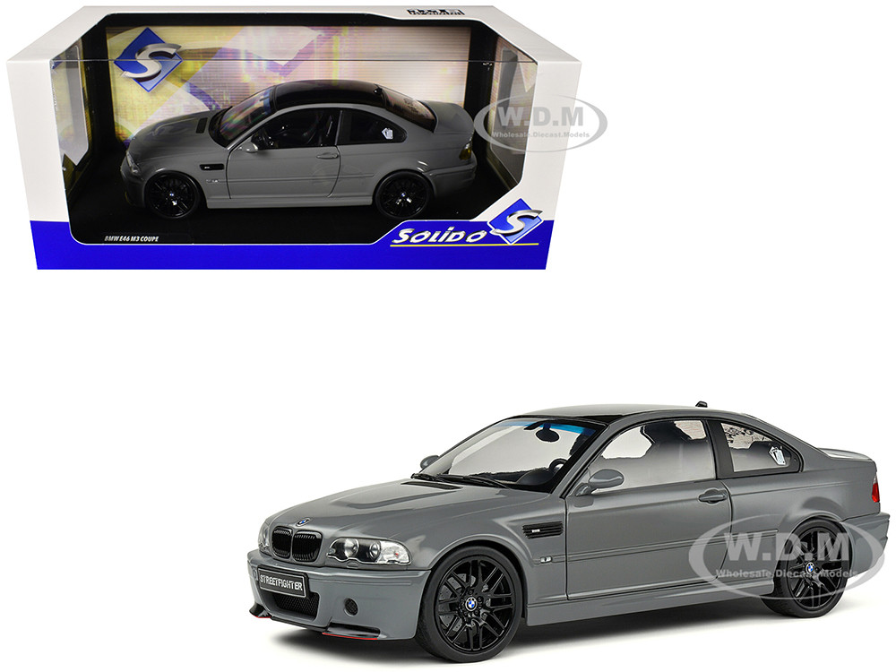 2000 BMW E46 M3 "Streetfighter" Nardo Gray with Black Top 1/18 Diecast Model Car by Solido diecast model