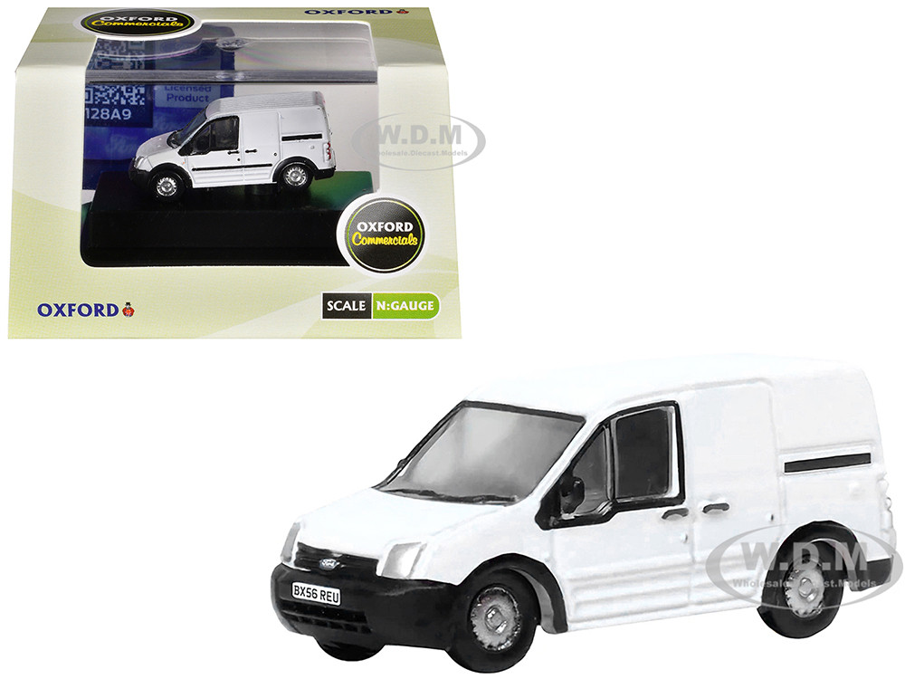 Ford Transit Connect Van RHD (Right Hand Drive) Frozen White 1/148 (N) Scale Diecast Model Car by Oxford Diecast diecast model