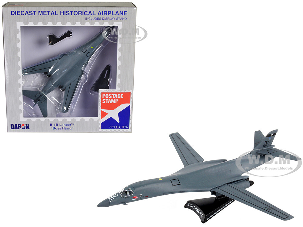 Rockwell International B-1B Lancer Bomber Aircraft "Boss Hawg" United States Air Force 1/221 Diecast Model Airplane by Postage Stamp diecast model