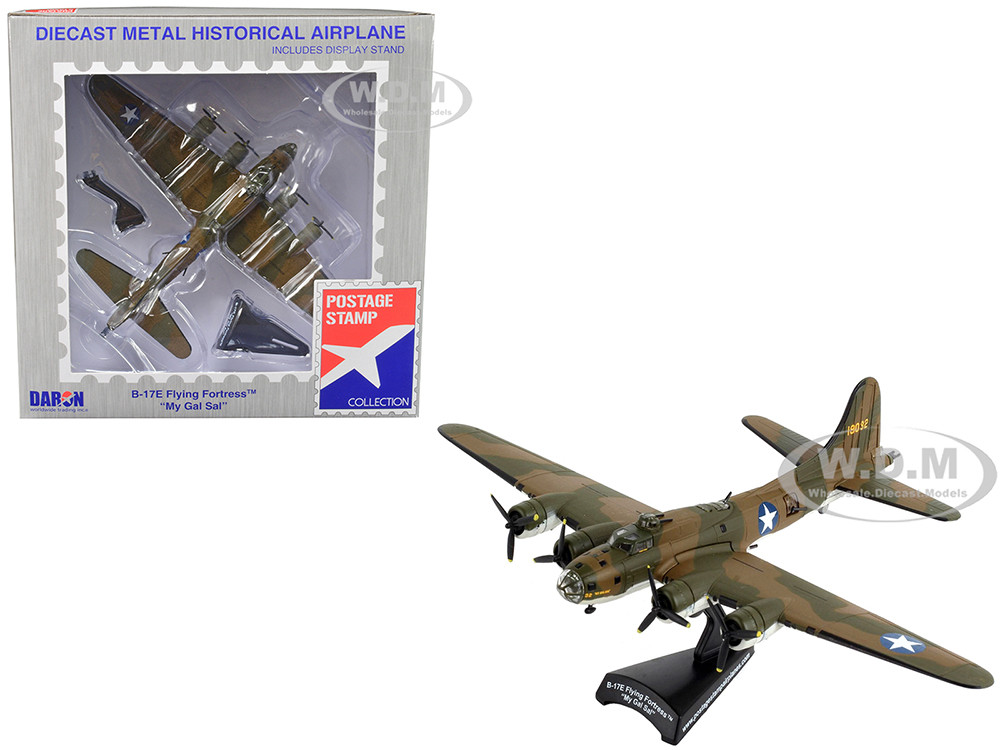 Boeing B-17E Flying Fortress Bomber Aircraft "My Gal Sal" United States Army Air Corps 1/155 Diecast Model Airplane by Postage Stamp diecast model