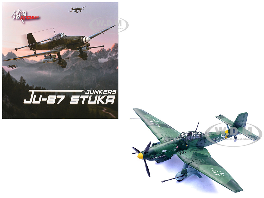 Junkers Ju 87G1 Stuka Bomber Aircraft "10.(Pz)/SG 2 Immelmann, GS+MH, Dubno, Ukraine" (1944) German Luftwaffe "Wing" Series 1/72 Diecast Model by Panzerkampf diecast model