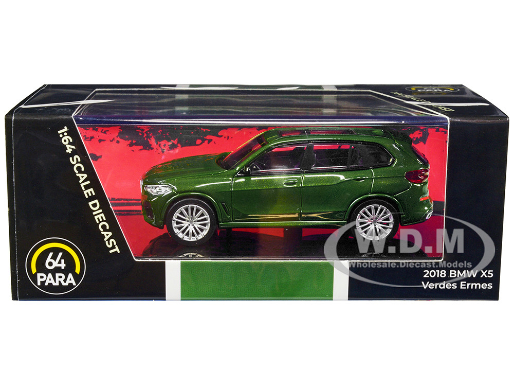 2018 BMW X5 Verde Ermes Green Metallic with Sunroof 1/64 Diecast Model Car by Paragon Models diecast model