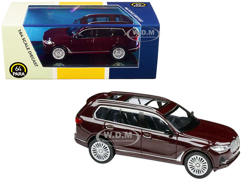BMW X7 Ametrine Red Metallic 1/64 Diecast Model Car by Paragon Models diecast model