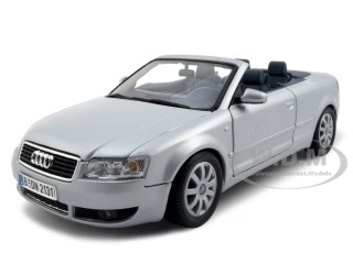 2004 Audi A4 Cabriolet Silver 1/18 Diecast Model Car by Motormax diecast model
