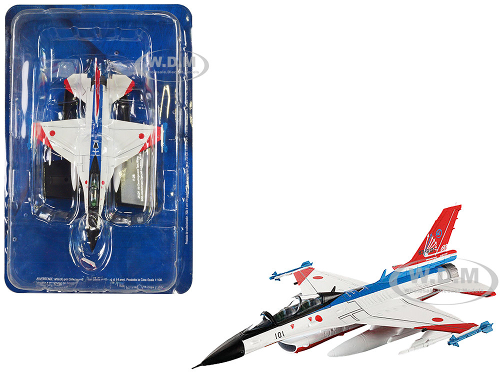 Mitsubishi F-2B Fighter Aircraft "Air Development and Test Wing, 60th Anniversary" (2015) Japan Air Self-Defense Force 1/100 Diecast Model by Hachette Collections diecast model