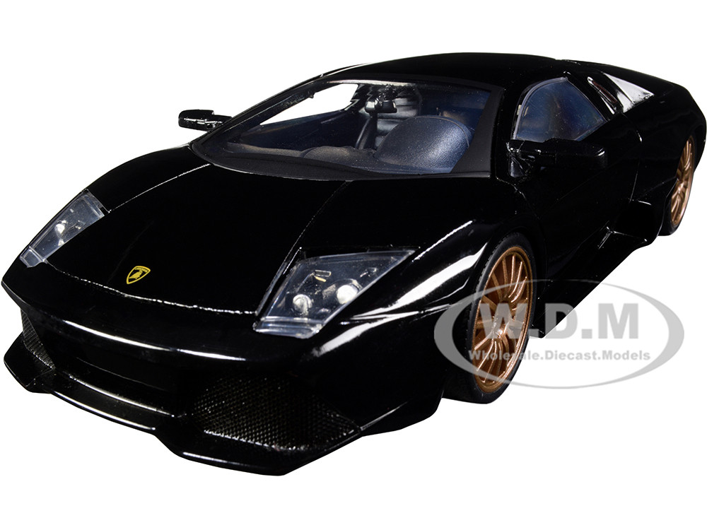 Lamborghini Murcielago LP640 Black with Copper Wheels "Hyper-Spec" Series 1/24 Diecast Model Car by Jada diecast model