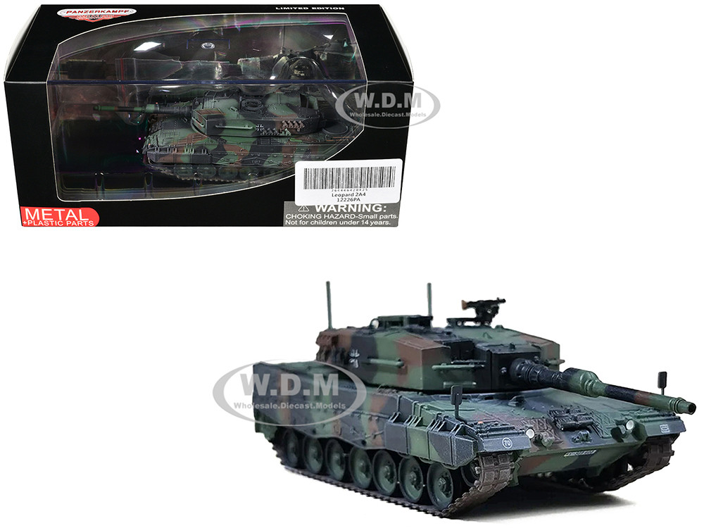 Leopard 2A4 Main Battle Tank with Snorkel "NATO Camouflage" German Army "Armor Premium" Series 1/72 Diecast Model by Panzerkampf diecast model