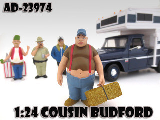 Cousin Budford "Trailer Park" Figure For 1:24 Scale Diecast Model Cars by American Diorama diecast model