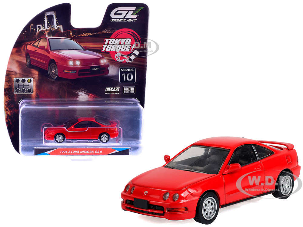 1994 Acura Integra GS-R Milano Red "Tokyo Torque" Series 10 1/64 Diecast Model Car by Greenlight diecast model