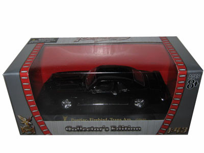 1969 Pontiac Firebird Trans Am Diecast Car Model 1/43 Black Die Cast Car by Road Signature diecast model