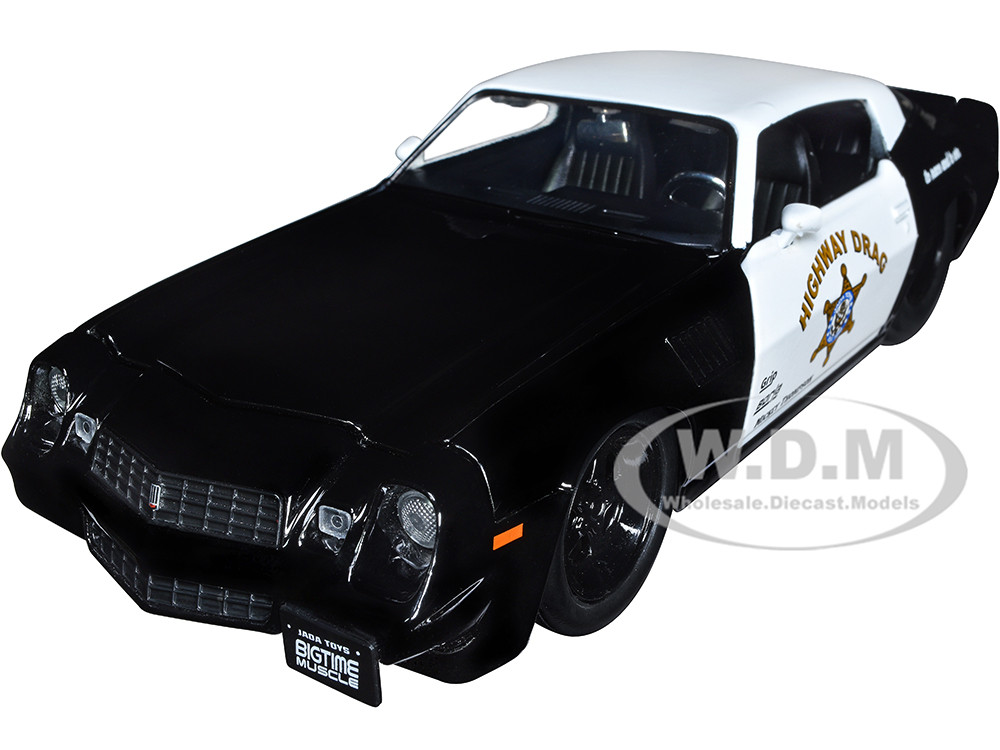 1979 Chevrolet Camaro Z28 Police Black and White "Highway Drag" "Bigtime Muscle" Series 1/24 Diecast Model Car by Jada diecast model