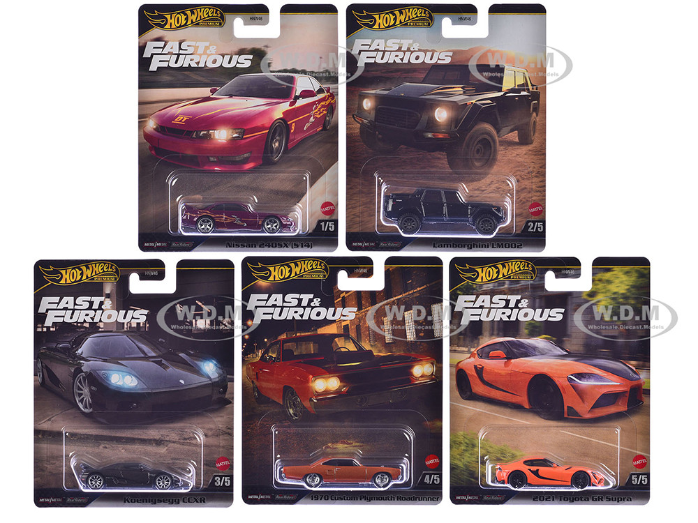 "Fast & Furious" 2025 5 piece Set L Model Cars by Hot Wheels diecast model