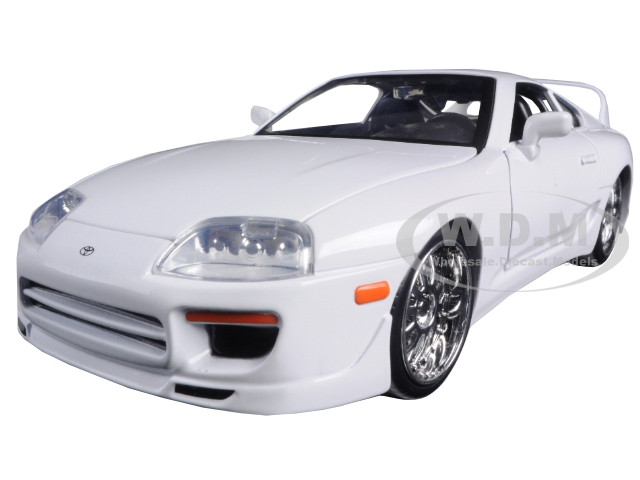 Brian's Toyota Supra White "Fast & Furious" Movie 1/24 Diecast Model Car by Jada diecast model
