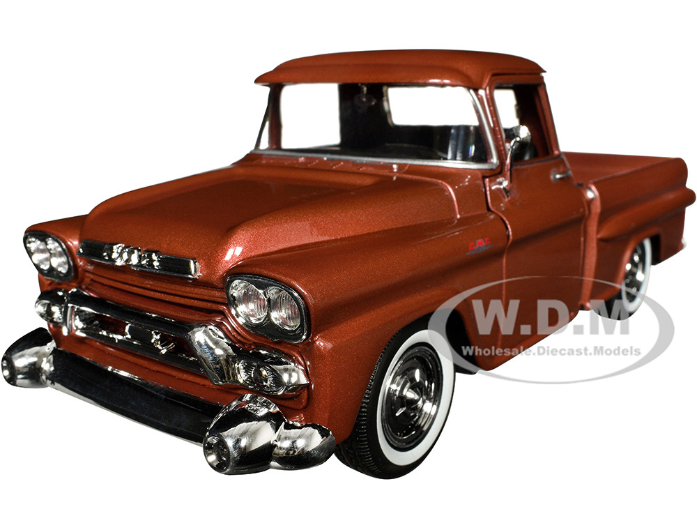 1958 GMC 100 Wideside Pickup Truck Brown Metallic "Timeless Legends" Series 1/24 Diecast Model Car by Motormax diecast model