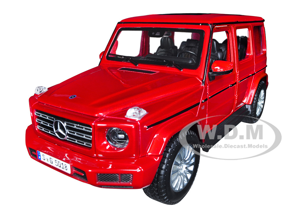 2019 Mercedes Benz G-Class with Sunroof Red Metallic 1/25 Diecast Model Car by Maisto diecast model