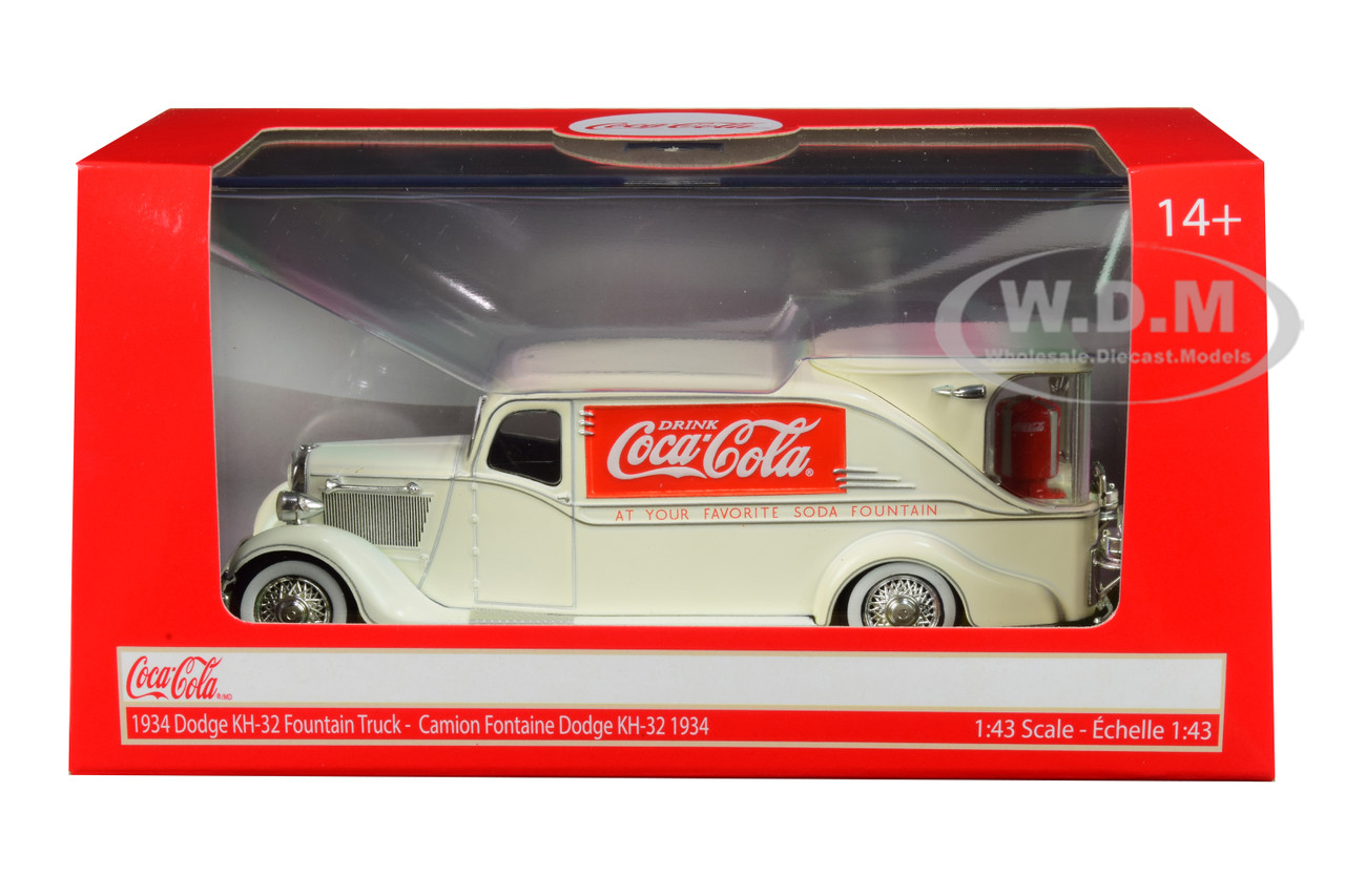 1934 Dodge KH-32 Streamline Fountain Truck "Coca-Cola" Cream 1/43 Diecast Model Car by Motor City Classics diecast model