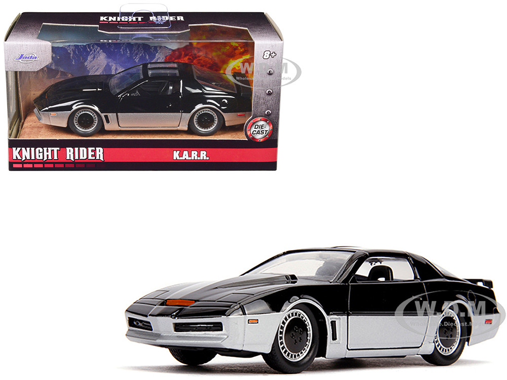 K.A.R.R. Black and Silver "Knight Rider" (1982) TV Series "Hollywood Rides" Series 1/32 Diecast Model Car by Jada diecast model
