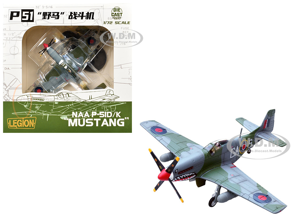 North American Mustang Mk.IV Aircraft "KH774, F/L Ellis Blanchford, No. 112 'Shark' Squadron, 239 Wing, Italy" (1945) Royal Air Force 1/72 Diecast Model Airplane by Legion diecast model