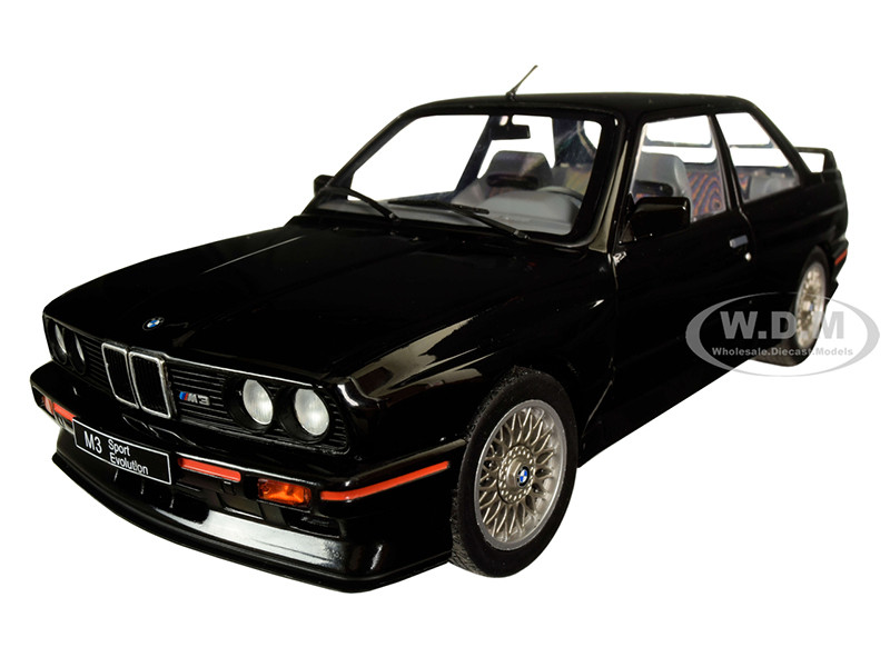 1990 BMW E30 Sport Evo Black 1/18 Diecast Model Car by Solido diecast model
