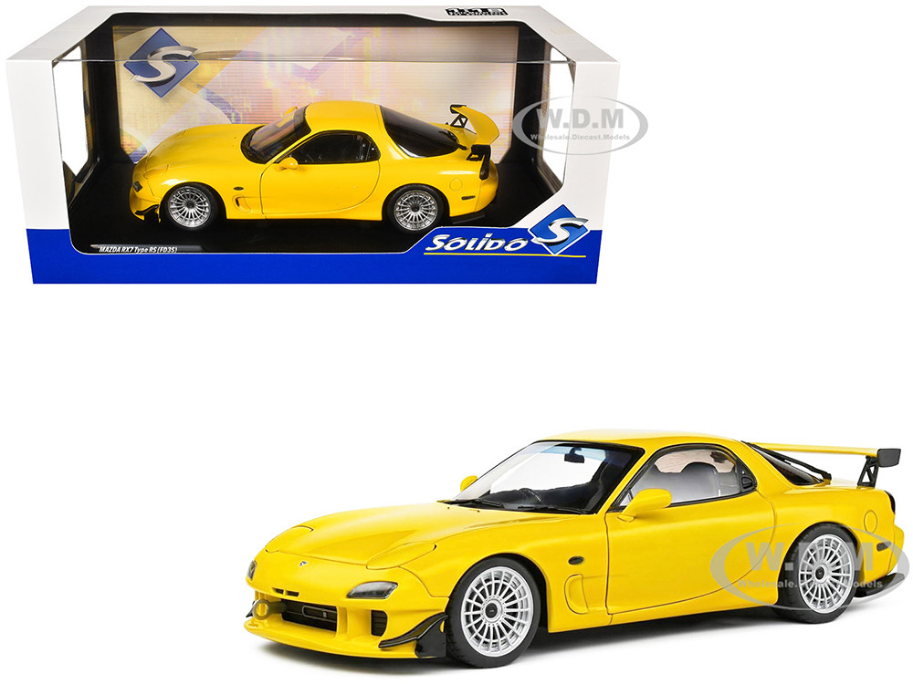 1994 Mazda RX7 Type RS (FD3RS) RHD (Right Hand Drive) Yellow 1/18 Diecast Model Car by Solido diecast model