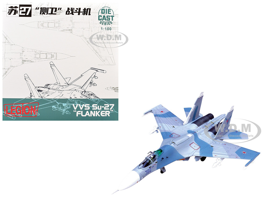 Sukhoi Su-27 Flanker-B Aircraft "Blue 388, Paris Air Show" (1989) Soviet Air Force 1/100 Diecast Model Airplane by Legion diecast model