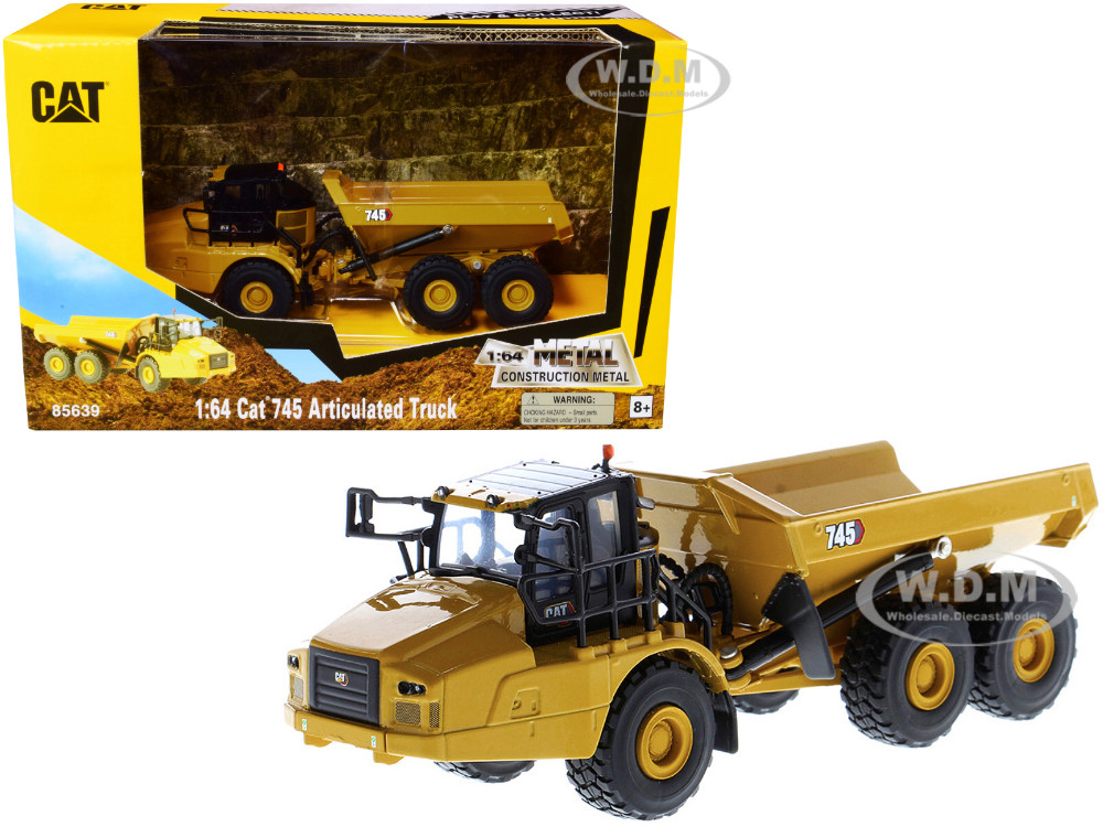 CAT Caterpillar 745 Articulated Truck "Play & Collect!" Series 1/64 Diecast Model by Diecast Masters diecast model