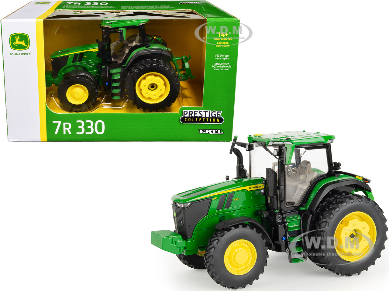 John Deere 7R 330 Tractor with Dual Wheels Green "Prestige Collection" 1/32 Diecast Model by ERTL TOMY diecast model