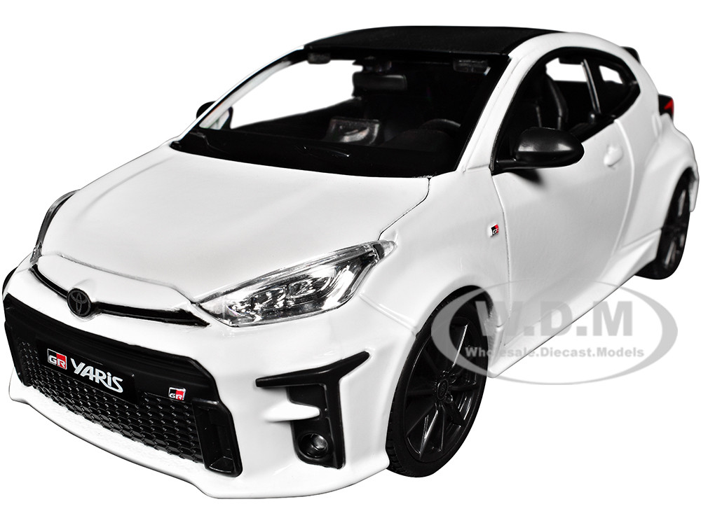 2021 Toyota GR Yaris White with Carbon Top "Special Edition" Series 1/24 Diecast Model Car by Maisto diecast model