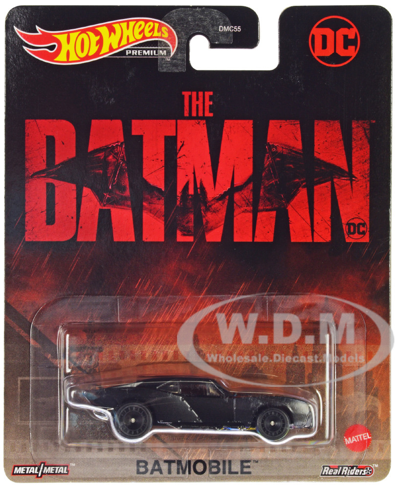 Batmobile Matt Black "The Batman" (2022) Movie "DC Comics" Diecast Model Car by Hot Wheels diecast model