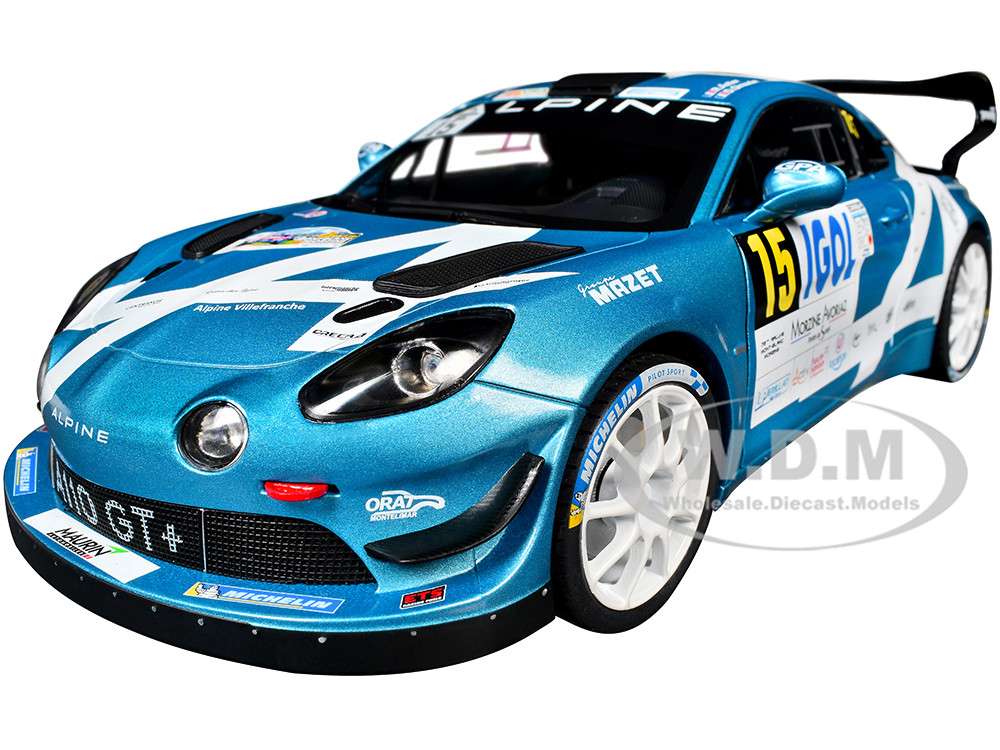 Alpine A110 Rallye GT+ #15 Raphael Astier - Denis Giraudet "Rallye Du Mont Blanc" (2024) "Competition" Series 1/18 Diecast Model Car by Solido diecast model