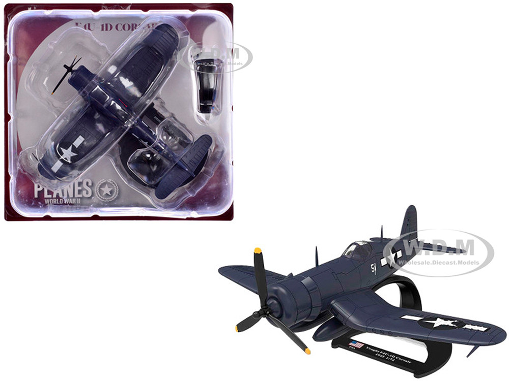 Vought F4U-1D Corsair Fighter Aircraft "Robert Wade, VMF-323 Death Rattlers, Yontan Airfield, Okinawa" (1945) United States Marine Corps "Planes of World War II" Series 1/72 Diecast Model Airplane by Luppa diecast model