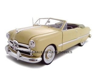 1949 Ford Convertible Convertible Creamy Yellow 1/24 Diecast Model Car by Unique Replicas diecast model
