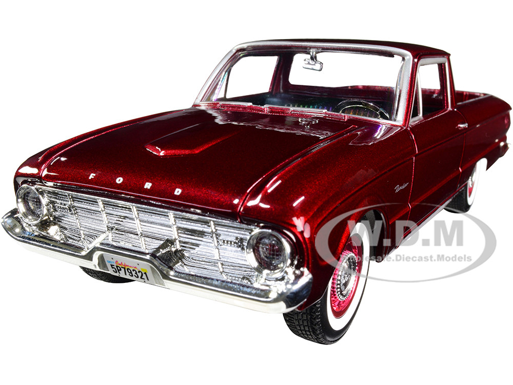 1960 Ford Ranchero Pickup Burgundy Metallic 1/24 Diecast Model Car by Motormax diecast model
