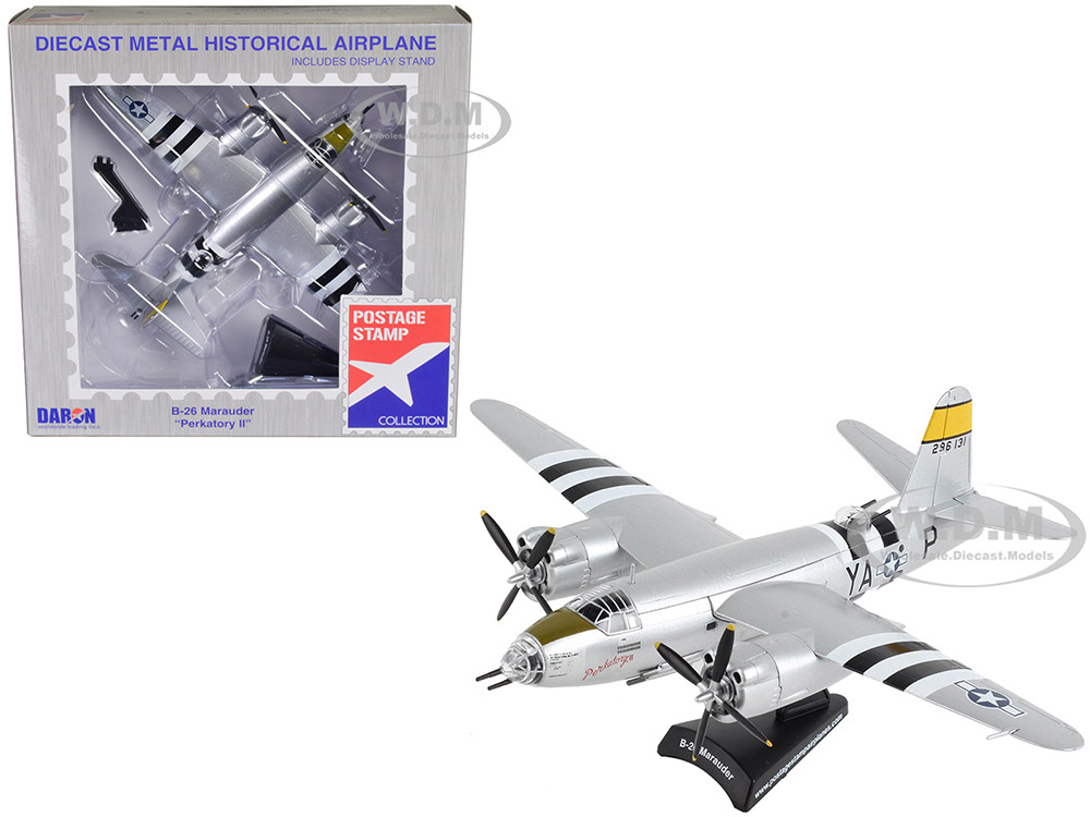 Martin B-26 Marauder Bomber Aircraft "Perkatory II, 386th Bomb Group, 555th Bomb Squadron" United States Army Air Forces 1/107 Diecast Model Airplane by Postage Stamp diecast model
