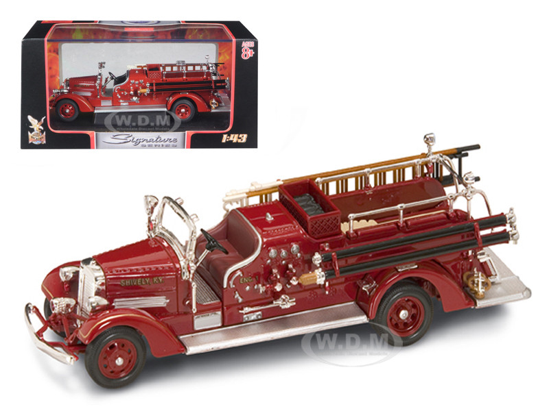 1938 Ahrens Fox VC Fire Engine Red 1/43 Diecast Model by Road Signature diecast model