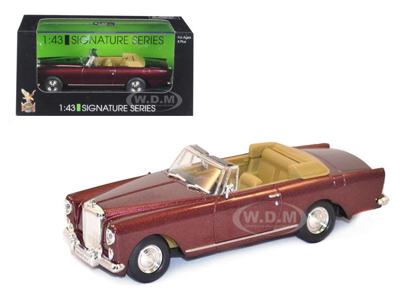 1961 Bentley Continental S2 Park Ward DHC Convertible Burgundy 1/43 Diecast Car Model by Road Signature diecast model