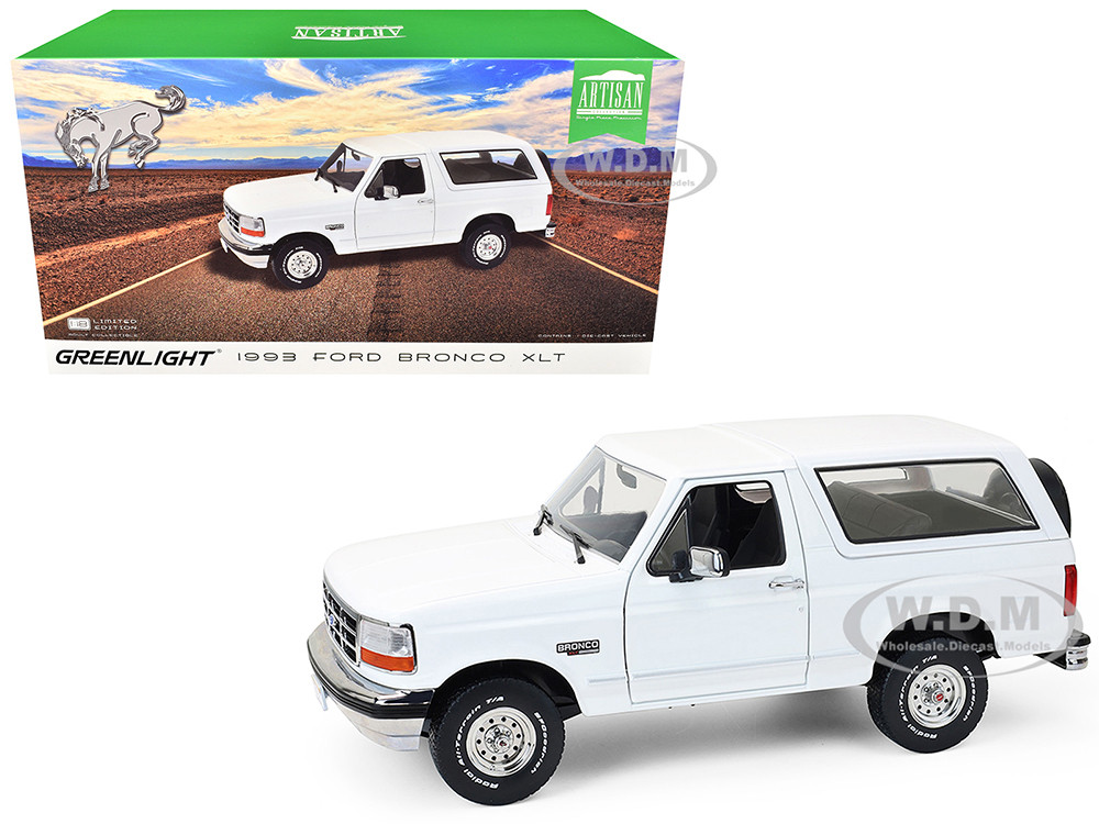 1993 Ford Bronco XLT Oxford White "Artisan Collection" 1/18 Diecast Model Car by Greenlight diecast model